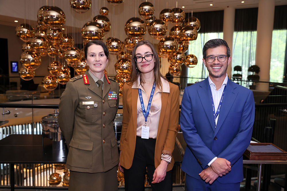 Caitlin Bickerton with Major General Duncan Caitlin Bickerton with Major General Duncan