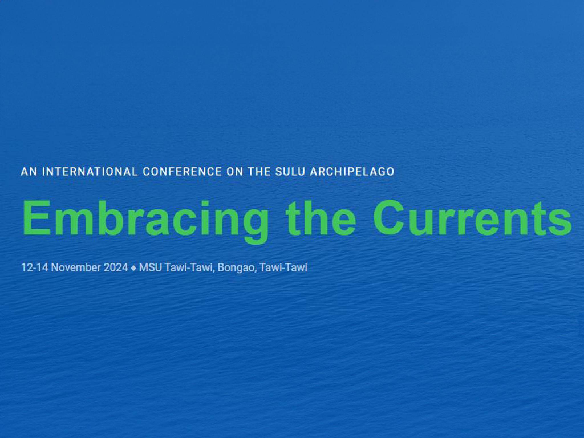 Embracing the Currents - A Conference in the Sulu Archipelago