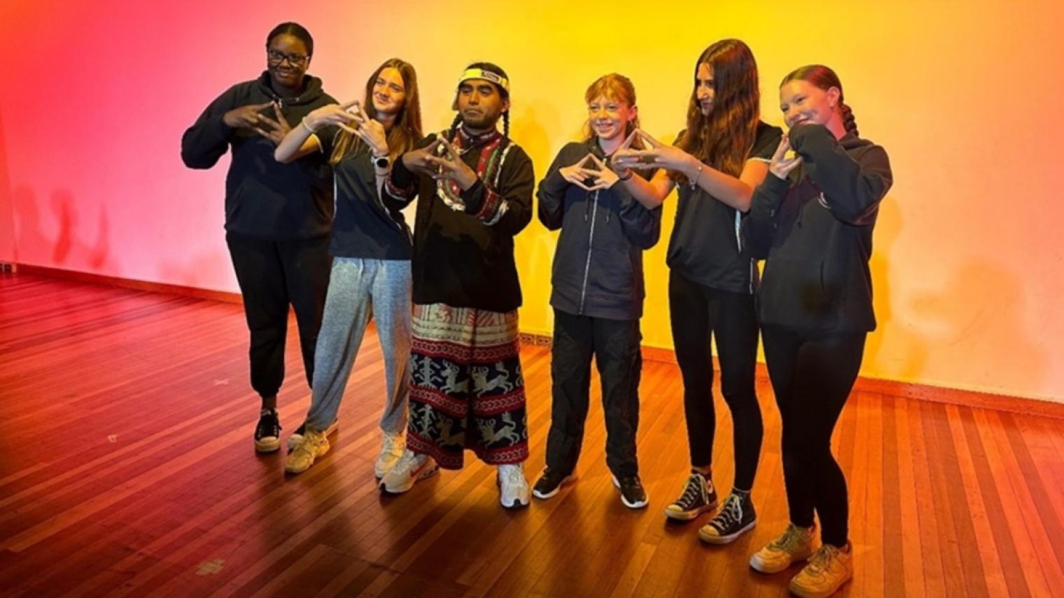 Presiden and Gillang perform at Melrose High in Canberra